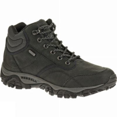 Merrell Mens Moab Rover Mid Waterproof Boot Black